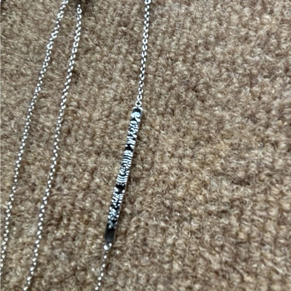 Vintage Silpada "Fine Lines" Necklace.925 Engraved and Hammered Silver N3020 - Picture 6 of 9